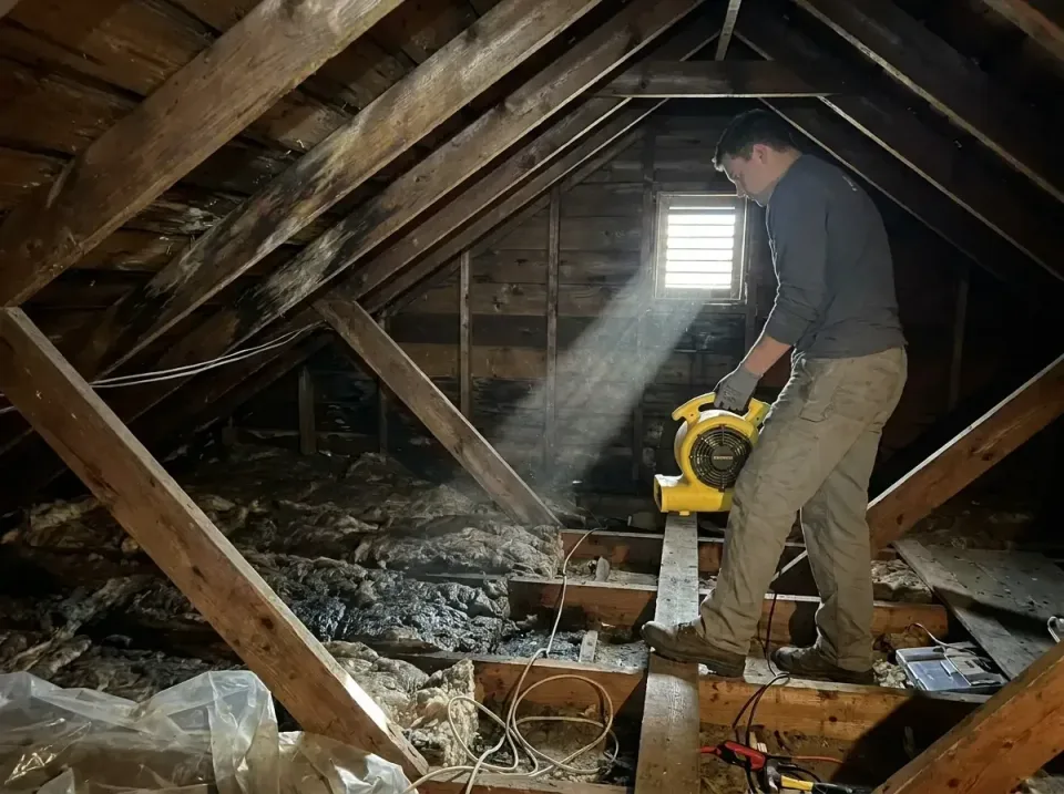 attic-water-damage-drying-proc-007 — frequently asked questions, Emergency Water Extraction & 24/7 Flood Response in Parkway…